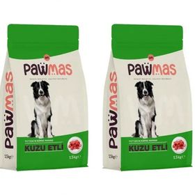 Pawmas 1.5 kg x 2 Adet Kuzu Etli Yetişkin Köpek Maması
