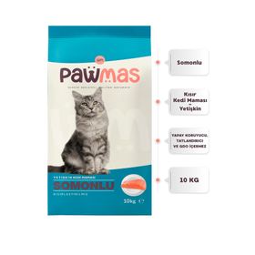 Pawmas 10 kg Somonlu Kısırlaştırılmış Yetişkin Kedi Maması