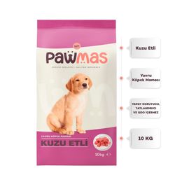 Pawmas Kuzu Etli Yavru Köpek Maması 10 Kg