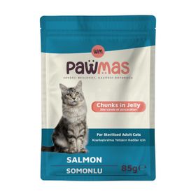 Pawmas Pouch Somonlu 85 GR Kısırlaştırılmış Yaş Kedi Maması