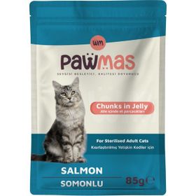 Pawmas Pouch Somonlu 85 GR Kısırlaştırılmış Yaş Kedi Maması