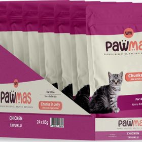 Pawmas Pouch Tavuklu 24x85 gr Yavru Kedi Yaş Mama