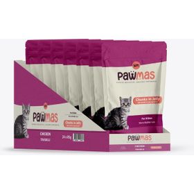 Pawmas Pouch Tavuklu 24x85 gr Yavru Kedi Yaş Mama