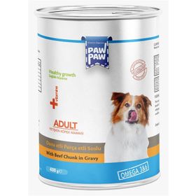 Pawpaw 400 gr Sığır Etli Soslu Yetişkin Köpek Konservesi