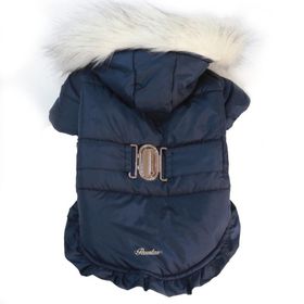 Pawstar Angel Coat Small Navy Küçük Ve Orta Irklar İçin Kapşonlu Mont Yağmurluk