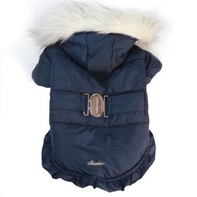 Pawstar Angel Coat Small Navy Küçük Ve Orta Irklar İçin Kapşonlu Mont Yağmurluk