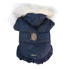 Pawstar Angel Coat Small Navy Küçük Ve Orta Irklar İçin Kapşonlu Mont Yağmurluk