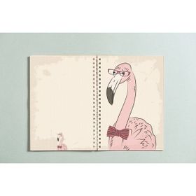 Paytak Moda PYTKDT0151 Flamingo Tasarımlı A5 96 Yaprak Çizgisiz Spiralli Defter