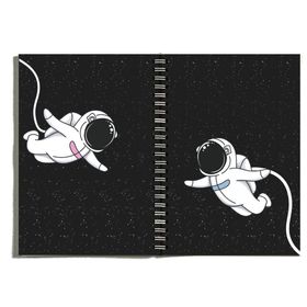 Paytak Moda PYTKDT0181 A5 Astronot Tasarımlı 96 Yaprak Çizgisiz Spiralli Defter