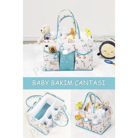 Pazar Kapısı Mavi Bebek Bakım Çantası