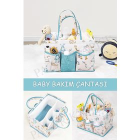 Pazar Kapısı Mavi Bebek Bakım Çantası