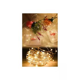 Pazariz 10 Metre Led Aydınlatma Telli Rustik Dekor Pilli Peri Led Işık