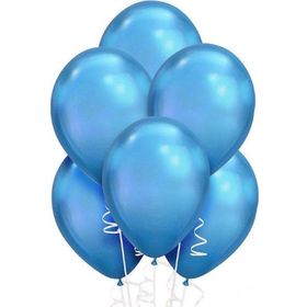 Pazarız 100 Adet Metalize Metalik Mavi 16 inç Balon