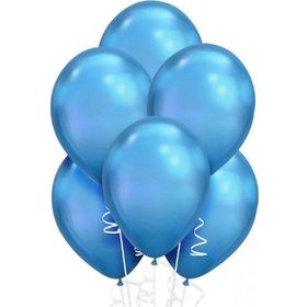 Pazarız 100 Adet Metalize Metalik Mavi 16 inç Balon