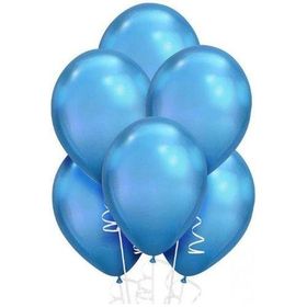 Pazarız 100 Adet Metalize Metalik Mavi 16 inç Balon