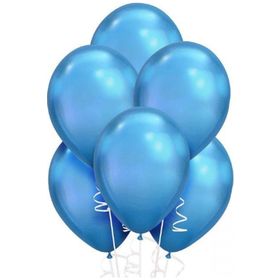 Pazarız 100 Adet Metalize Metalik Mavi 16 inç Balon