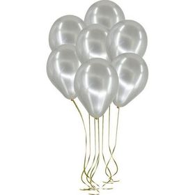 Pazarız 100lü Lateks Metalik Gümüş Balon
