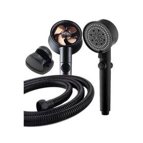 Pazarız 150 cm Turbo Pervaneli 5 Fonksiyonlu Siyah Duş Başlığı
