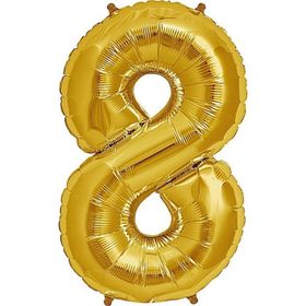Pazarız 40 cm 8 Rakamı Folyo Altın Balon