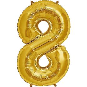 Pazarız 40 cm 8 Rakamı Folyo Altın Balon
