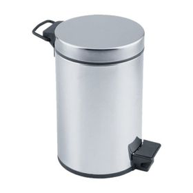 Pazarız 5 lt Pedallı Krom Çöp Kovası