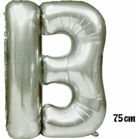 Pazarız 75 cm B Harfi Folyo Gümüş Balon