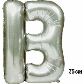 Pazarız 75 cm B Harfi Folyo Gümüş Balon