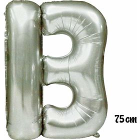 Pazarız 75 cm B Harfi Folyo Gümüş Balon