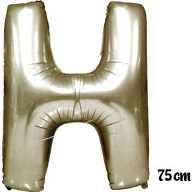 Pazarız 75 cm H Harfi Folyo Gümüş Balon