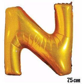 Pazarız 75 cm N Harfi Folyo Altın Balon