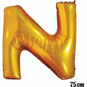 Pazarız 75 cm N Harfi Folyo Altın Balon