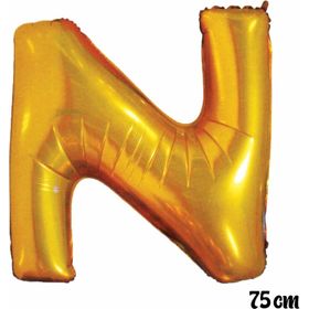 Pazarız 75 cm N Harfi Folyo Altın Balon