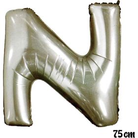 Pazarız 75 cm N Harfi Folyo Gümüş Balon