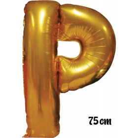 Pazarız 75 cm P Harfi Folyo Altın Balon