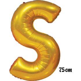 Pazarız 75 cm S Harfi Folyo Altın Balon
