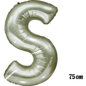 Pazarız 75 cm S Harfi Folyo Gümüş Balon