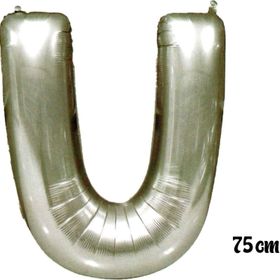 Pazarız 75 cm U Harfi Folyo Gümüş Balon