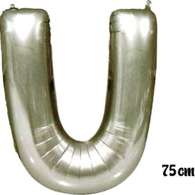 Pazarız 75 cm U Harfi Folyo Gümüş Balon