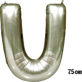 Pazarız 75 cm U Harfi Folyo Gümüş Balon