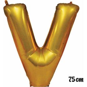 Pazarız 75 cm V Harfi Folyo Altın Balon