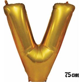 Pazarız 75 cm V Harfi Folyo Altın Balon