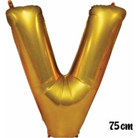 Pazarız 75 cm V Harfi Folyo Altın Balon