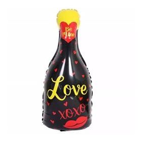 Pazarız 80x40 cm Doğum Günü Love Şişe Folyo Parti Balon