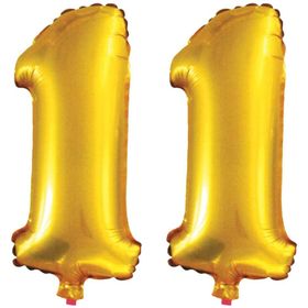 Pazarız 90 cm 11 Yaş Sayı Folyo Altın Balon