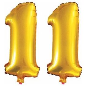 Pazarız 90 cm 11 Yaş Sayı Folyo Altın Balon