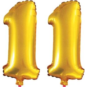 Pazarız 90 cm 11 Yaş Sayı Folyo Altın Balon