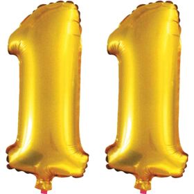 Pazarız 90 cm 11 Yaş Sayı Folyo Altın Balon