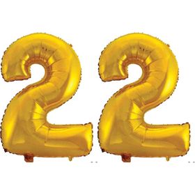 Pazarız 90 cm 22 Yaş Sayı Folyo Altın Balon