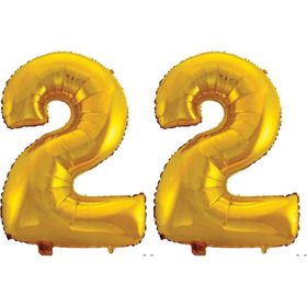 Pazarız 90 cm 22 Yaş Sayı Folyo Altın Balon