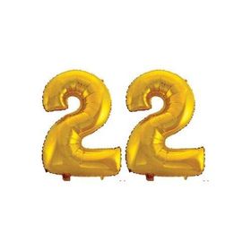 Pazarız 90 cm 22 Yaş Sayı Folyo Altın Balon